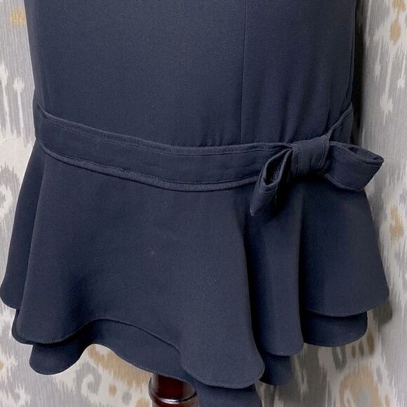 Ralph Lauren Vintage 2000 Collection Black Crepe Ruffle Bow Hem Tulip Skirt - Picture 5 of 16